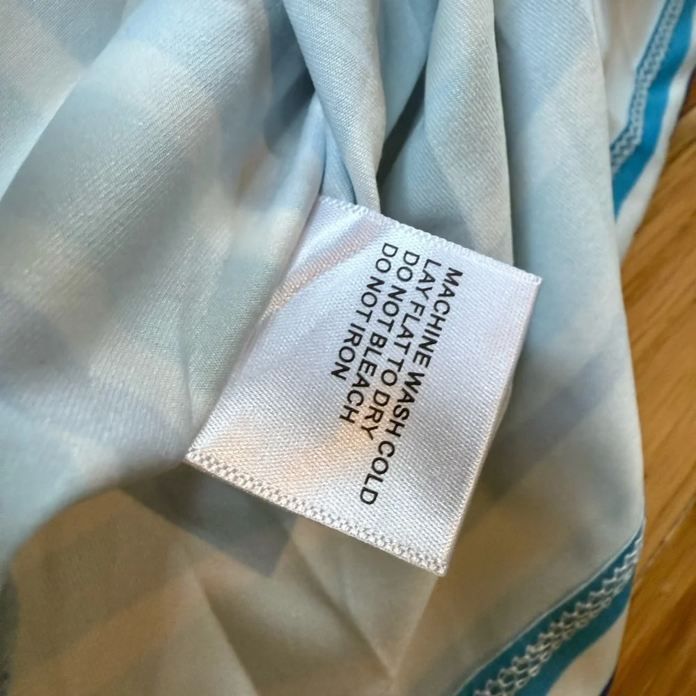 Jean-Pierre Klifa Paris 3/4 Sleeve Sheath Dress Pineapple Blue Green Women Sz XS - Picture 8 of 14